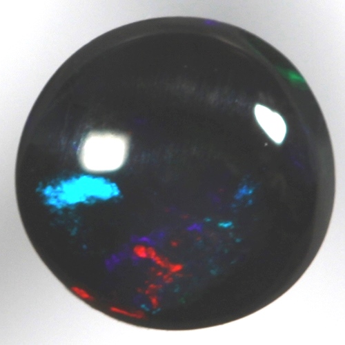SOLID BLACK OPAL Sparkling bright red, blue and magenta